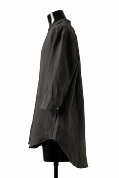 Load image into Gallery viewer, ISAMU KATAYAMA BACKLASH SKIPPER SHIRT / SOFT LINEN (CHARCOAL BLACK)