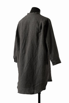 Load image into Gallery viewer, ISAMU KATAYAMA BACKLASH SKIPPER SHIRT / SOFT LINEN (CHARCOAL BLACK)