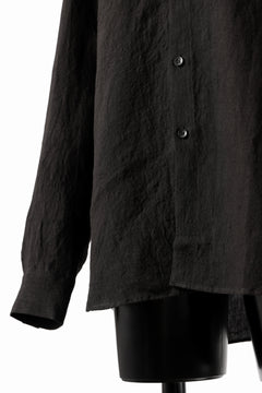 Load image into Gallery viewer, ISAMU KATAYAMA BACKLASH LONG SLEEVE SHIRT / SOFT LINEN (BLACK)