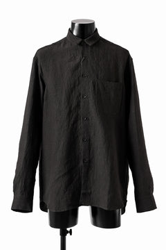 Load image into Gallery viewer, ISAMU KATAYAMA BACKLASH LONG SLEEVE SHIRT / SOFT LINEN (BLACK)