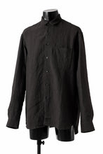 Load image into Gallery viewer, ISAMU KATAYAMA BACKLASH LONG SLEEVE SHIRT / SOFT LINEN (BLACK)
