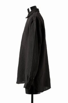 Load image into Gallery viewer, ISAMU KATAYAMA BACKLASH LONG SLEEVE SHIRT / SOFT LINEN (BLACK)