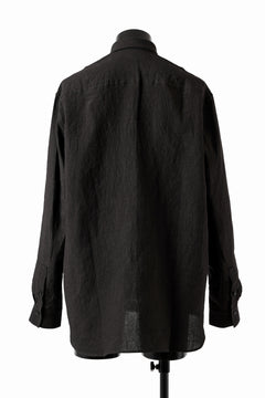 Load image into Gallery viewer, ISAMU KATAYAMA BACKLASH LONG SLEEVE SHIRT / SOFT LINEN (BLACK)