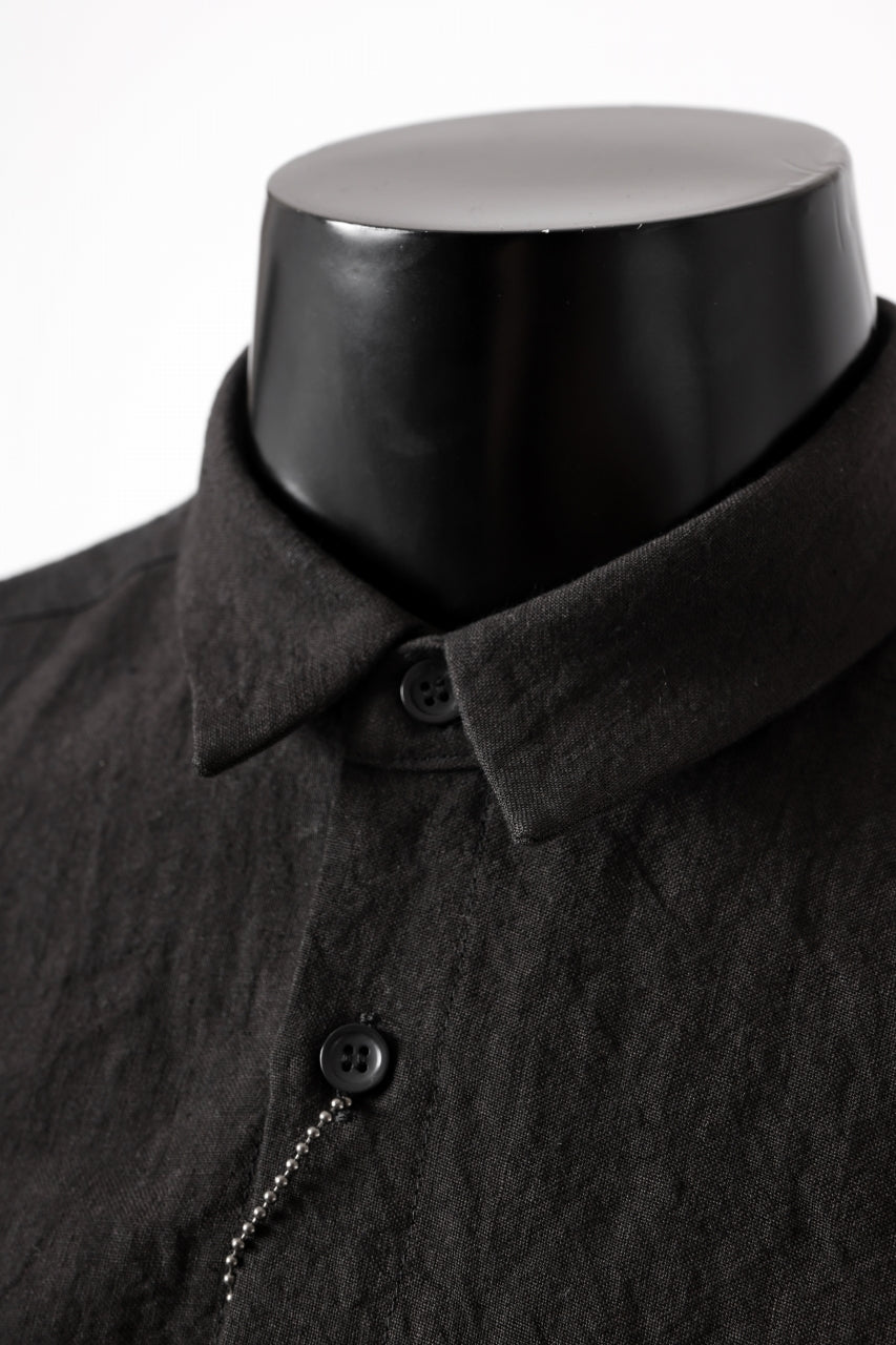 Load image into Gallery viewer, ISAMU KATAYAMA BACKLASH LONG SLEEVE SHIRT / SOFT LINEN (BLACK)