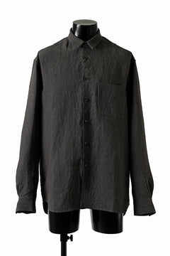 Load image into Gallery viewer, ISAMU KATAYAMA BACKLASH LONG SLEEVE SHIRT / SOFT LINEN (CHARCOAL BLACK)