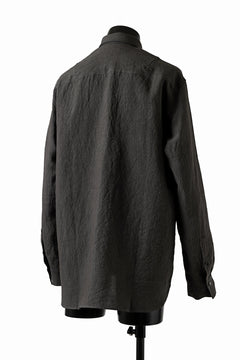 Load image into Gallery viewer, ISAMU KATAYAMA BACKLASH LONG SLEEVE SHIRT / SOFT LINEN (CHARCOAL BLACK)