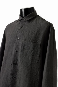 Load image into Gallery viewer, ISAMU KATAYAMA BACKLASH LONG SLEEVE SHIRT / SOFT LINEN (CHARCOAL BLACK)