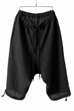 Load image into Gallery viewer, ISAMU KATAYAMA BACKLASH EASY SHORTS / SOFT LINEN (BLACK)