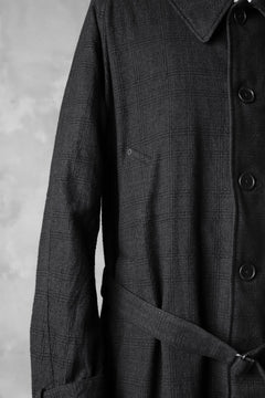 Load image into Gallery viewer, KLASICA DARK CHECK FR-US'40 COAT / WASH OUT MIX WEAVE (DARK CHECK)