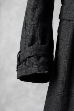 Load image into Gallery viewer, KLASICA DARK CHECK FR-US'40 COAT / WASH OUT MIX WEAVE (DARK CHECK)