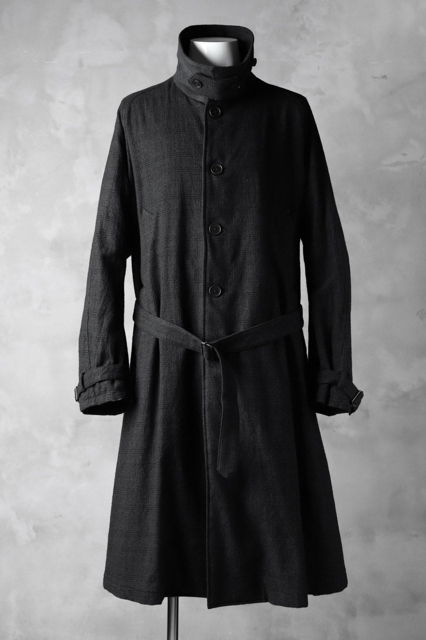 Load image into Gallery viewer, KLASICA DARK CHECK FR-US'40 COAT / WASH OUT MIX WEAVE (DARK CHECK)