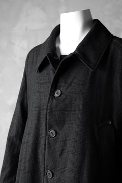 Load image into Gallery viewer, KLASICA DARK CHECK FR-US'40 COAT / WASH OUT MIX WEAVE (DARK CHECK)