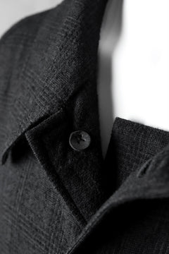 Load image into Gallery viewer, KLASICA DARK CHECK FR-US'40 COAT / WASH OUT MIX WEAVE (DARK CHECK)
