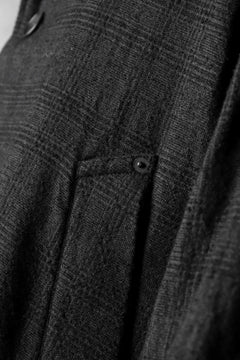 Load image into Gallery viewer, KLASICA DARK CHECK FR-US'40 COAT / WASH OUT MIX WEAVE (DARK CHECK)