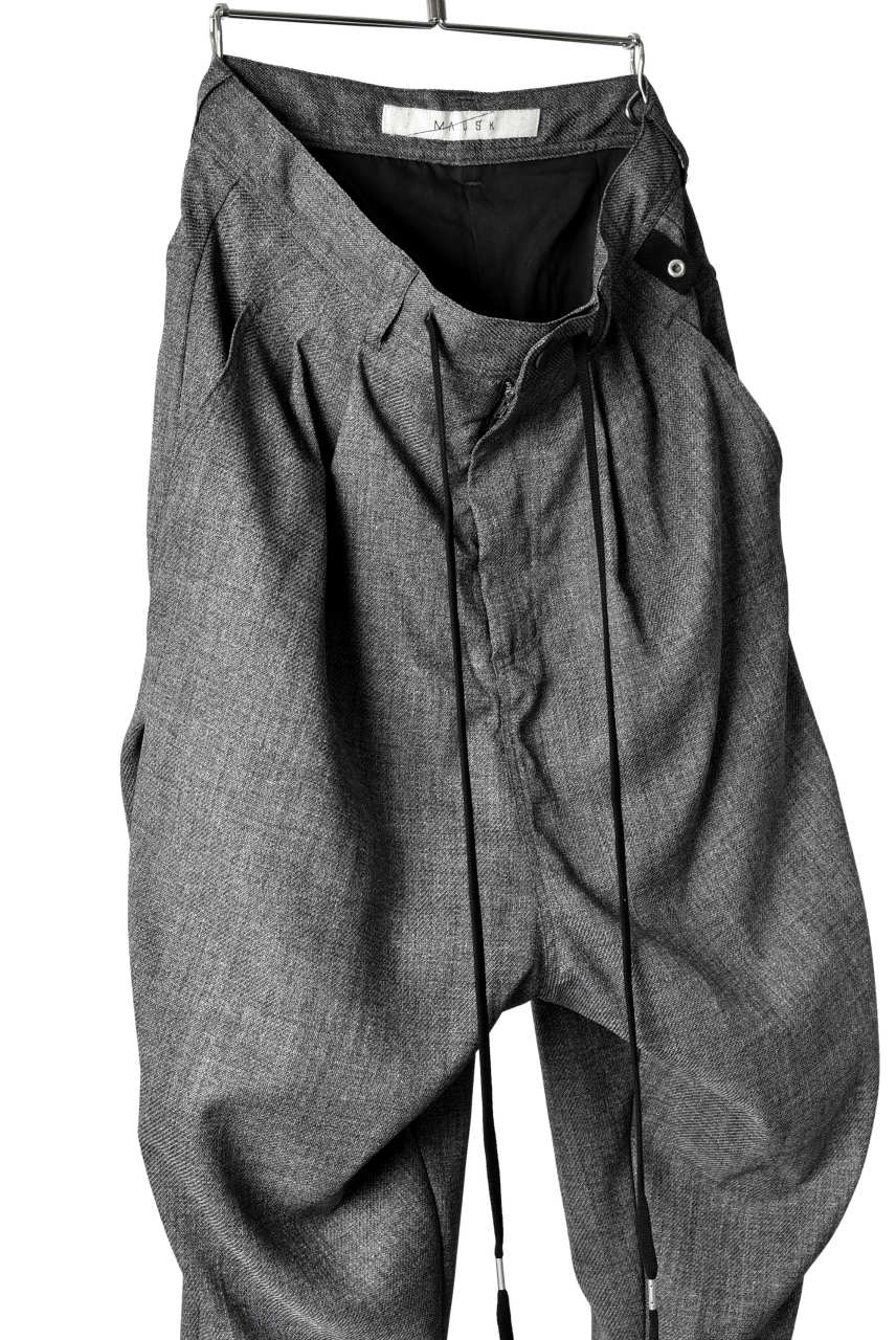 画像をギャラリービューアに読み込む, N/07 "MAUSK Detail" Three Dimensional Wide Tuck / Dart Cropped Pants #2 (GREY)