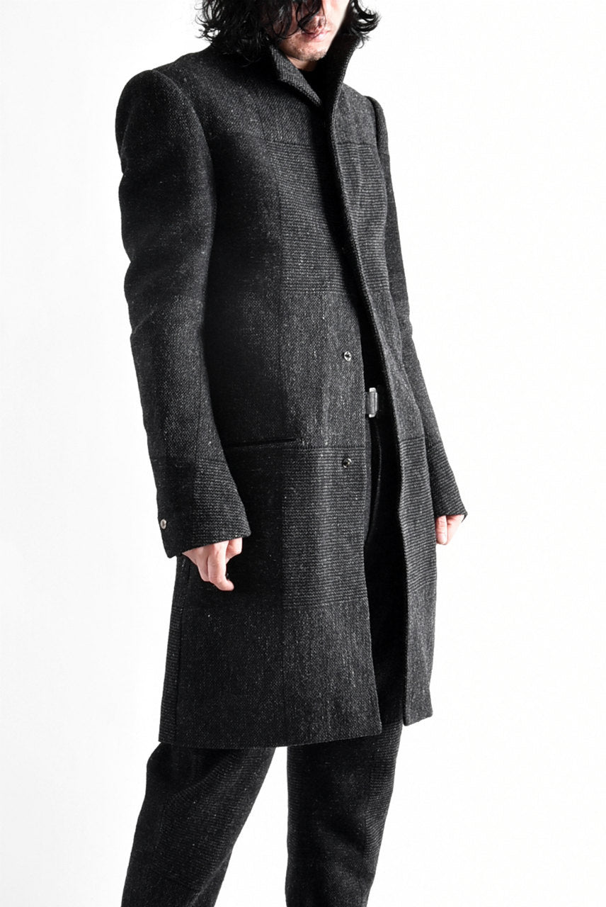 Load image into Gallery viewer, blackcrow standcollar tailorcoat (wool dark check)