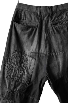 Load image into Gallery viewer, ISAMU KATAYAMA BACKLASH BORO TAPERED PANTS (BLACK)