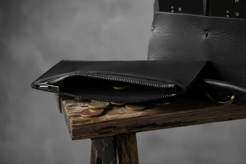 Load image into Gallery viewer, KLASICA LONG WALLET / TEMPESTI OILED COW BENDS LEATHER (BLACK)