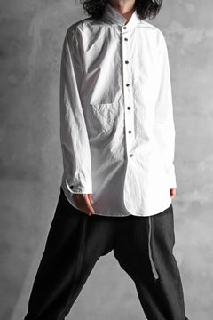 画像をギャラリービューアに読み込む, KLASICA SABRON BUTTON FRY SHIRT / TYPE-WRITER CLOTH (WHITE)