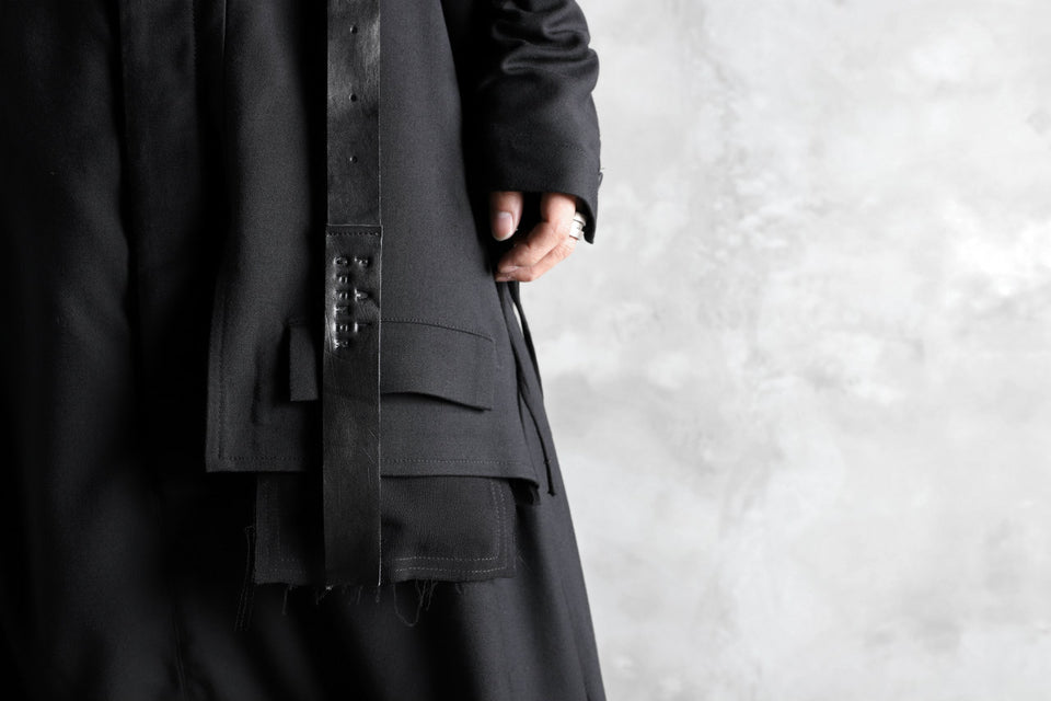 画像をギャラリービューアに読み込む, PAL OFFNER EASY LONG BELT / CALF LEATHER (BLACK)