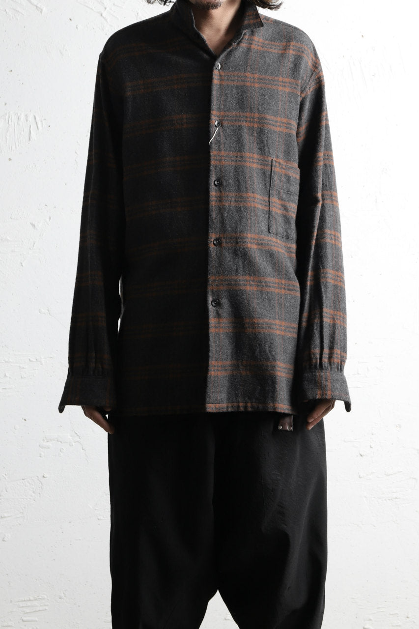 Load image into Gallery viewer, COLINA GARDENER CHECK SHIRT / SOFT FLANNEL (GREY x BROWN)