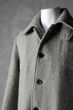 画像をギャラリービューアに読み込む, sus-sous foot guards great coat / W100 Harris melton raised washer (TOP GREY BEIGE)