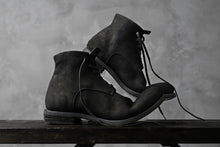 画像をギャラリービューアに読み込む, prtl "one make" Lace Up Boots (JAPAN Cow Reversed Leather / Hand Dyed BLACK)
