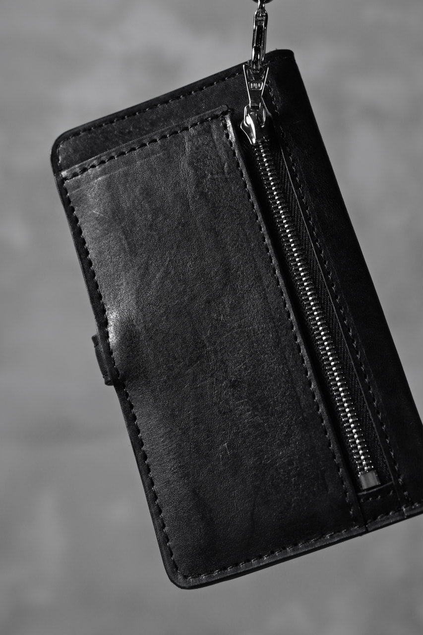 Load image into Gallery viewer, ISAMU KATAYAMA BACKLASH SMART PHONE CASE/PURSE / ITALY DOUBLE SHOULDER (BLACK)