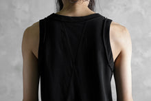 画像をギャラリービューアに読み込む, KLASICA SUD X CUT TANK TOP / DRY TWILL JERSEY (BLACK)