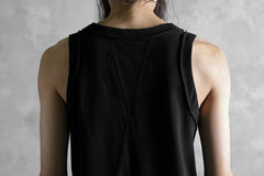 画像をギャラリービューアに読み込む, KLASICA SUD X CUT TANK TOP / DRY TWILL JERSEY (BLACK)