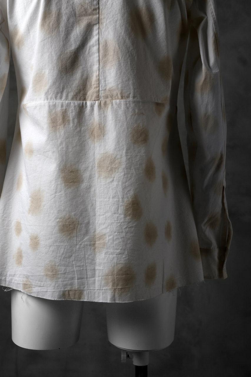 画像をギャラリービューアに読み込む, Aleksandr Manamis Raw Hallf Collar Shirt / Tea Stain Dot