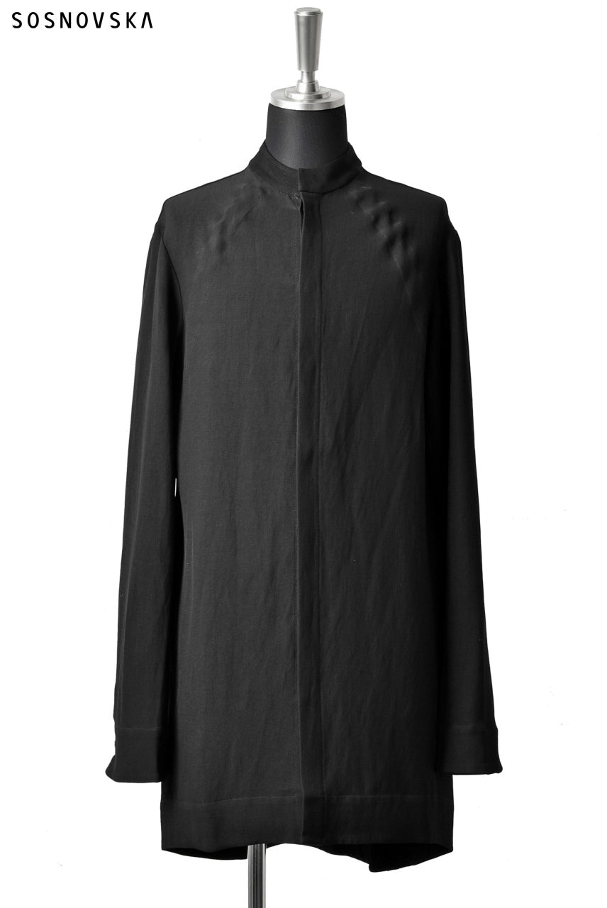画像をギャラリービューアに読み込む, SOSNOVSKA SIDE SLIT SHIRT (BLACK)