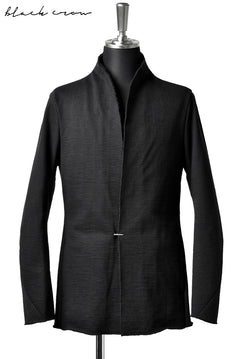 Load image into Gallery viewer, blackcrow lapelless jacket heavy jersey with SV hook (BLACK)