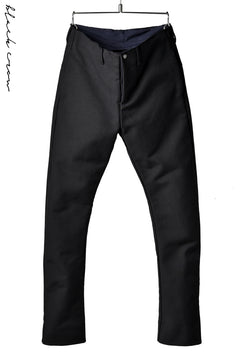 Load image into Gallery viewer, blackcrow trousers heavy moleskin with SV button (BLACK)