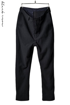 Load image into Gallery viewer, blackcrow trousers silk wool cotton tweed with SV button (NAVY)