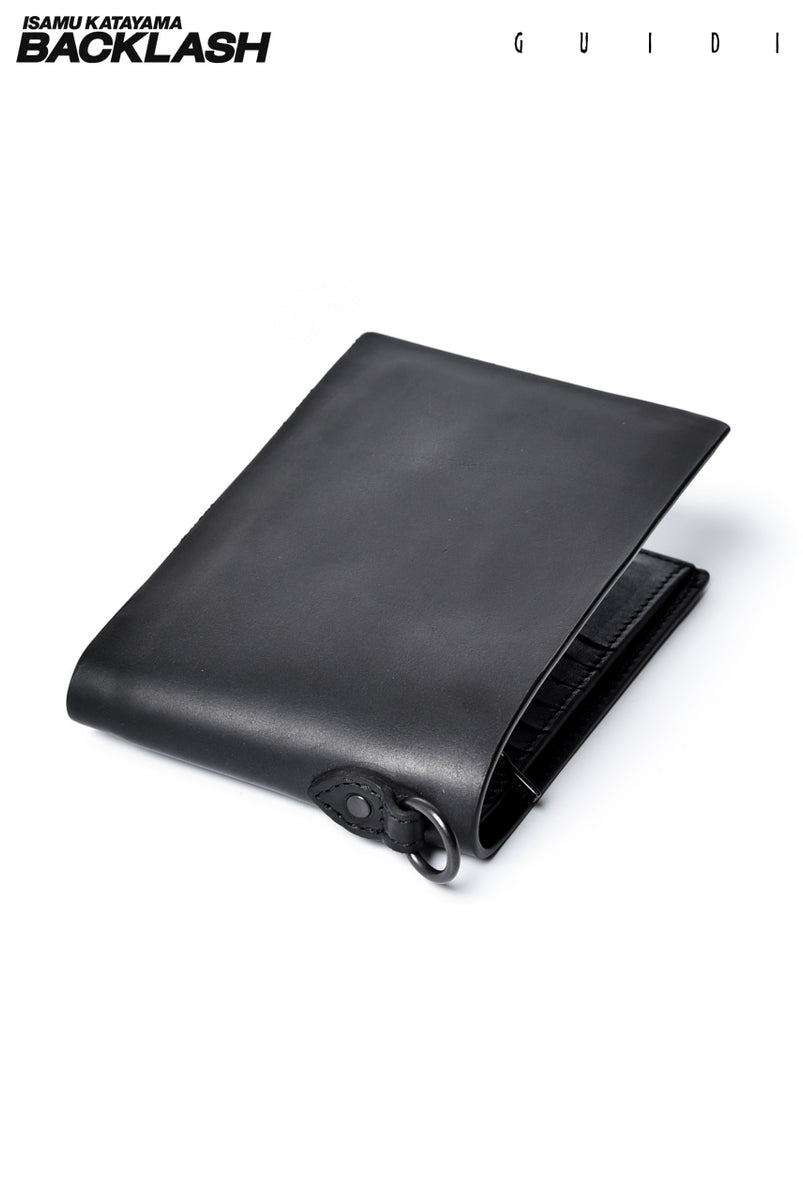 ISAMU KATAYAMA BACKLASH 2FOLD WALLET / GUIDI CALF (BLACK)の商品