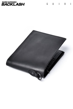 Load image into Gallery viewer, ISAMU KATAYAMA BACKLASH 2FOLD WALLET / GUIDI CALF (BLACK)