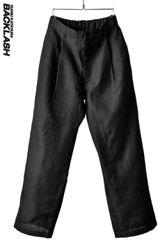 Load image into Gallery viewer, ISAMU KATAYAMA BACKLASH exclusive WIDE TROUSERS / JP-RAMIE (BLACK)