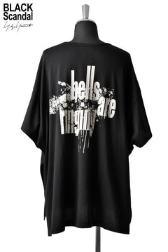画像をギャラリービューアに読み込む, Yohji Yamamoto BLACK Scandal BACK PRINT BIG T-SHIRT (BLACK)