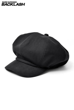 Load image into Gallery viewer, ISAMU KATAYAMA BACKLASH HERRINGBONE CASQUETTE (BLACK)