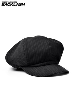 Load image into Gallery viewer, ISAMU KATAYAMA BACKLASH HERRINGBONE CASQUETTE (BLACK STRIPE)