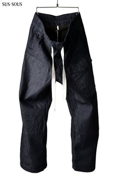 Load image into Gallery viewer, sus-sous supima denim wide trousers MK-1 (INDIGO)
