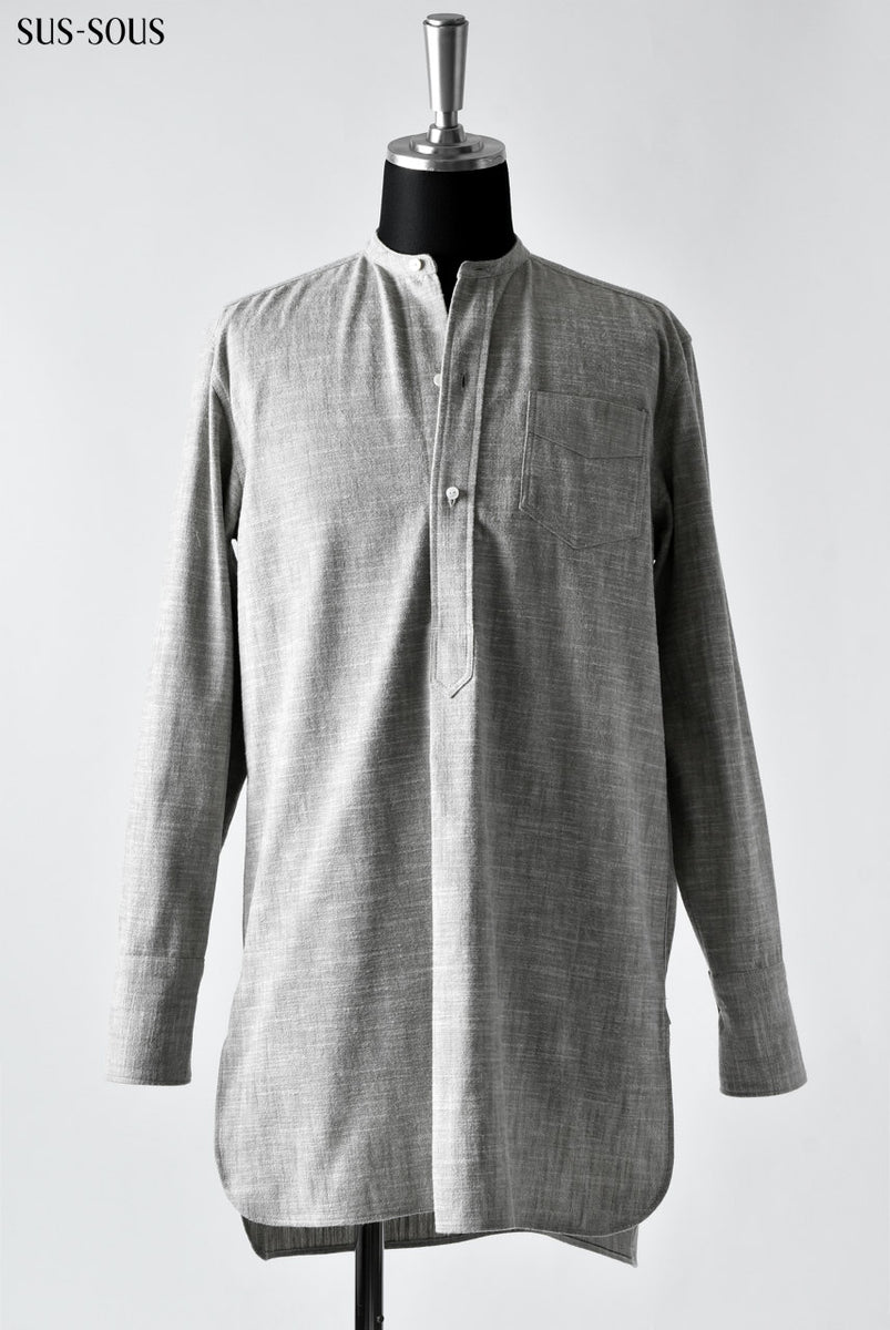 sus-sous shirt long cotton (LIGHT GREY) – LOOM OSAKA
