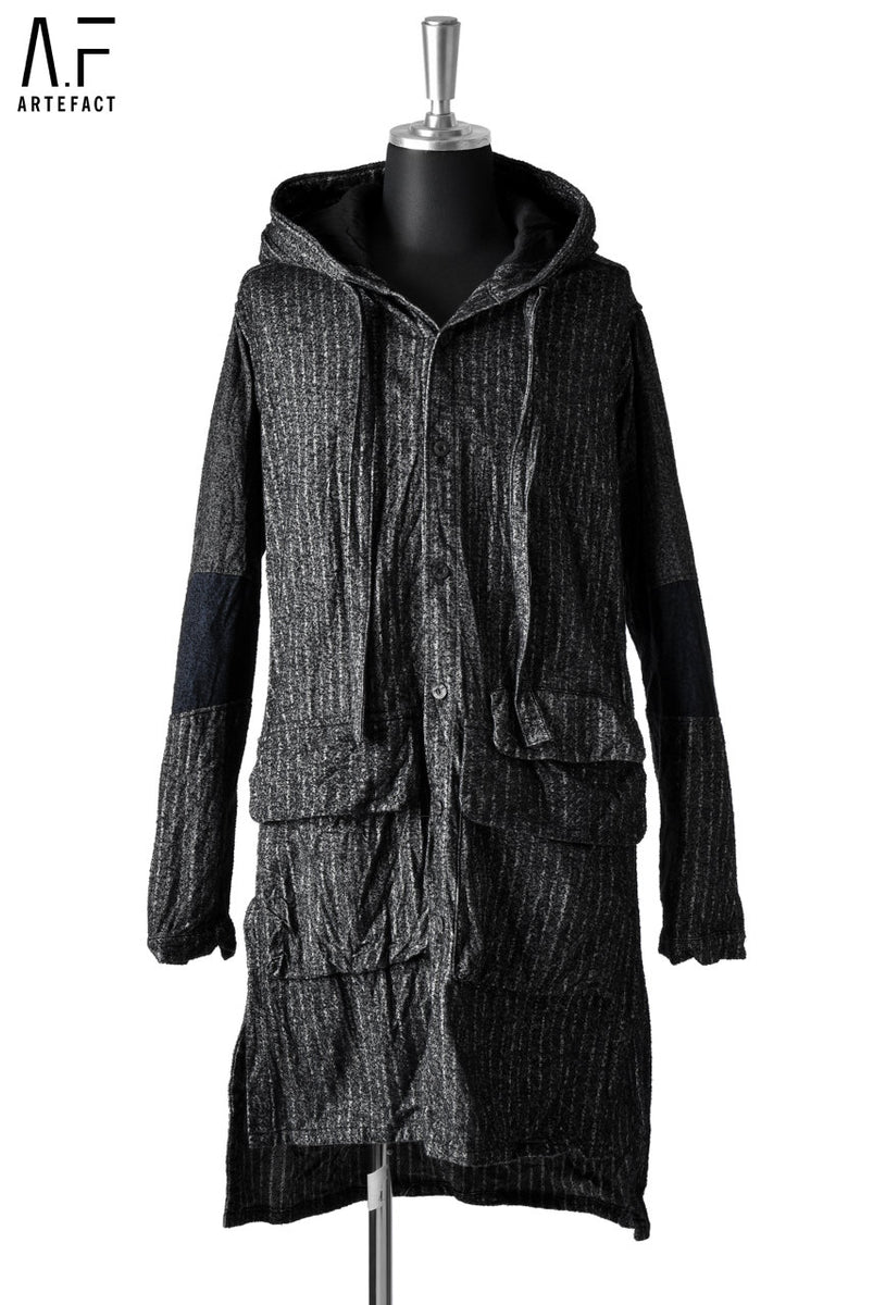 A.F ARTEFACT HOODED WORK COAT / Sumi Bincho Stripeの商品ページ | エーエフ アーティファクトの公式通販  - LOOM OSAKA ONLIN STORE