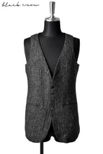 Load image into Gallery viewer, blackcrow tailor vest (wool linen fulling) (GREY)