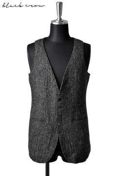 Load image into Gallery viewer, blackcrow tailor vest (wool linen fulling) (GREY)