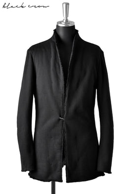 blackcrow lapelless jacket (heavy boa jersey) (BLACK)