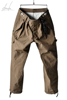 daska (d-37) field cargo pants / cotton+wool (BROWN)