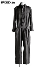 Load image into Gallery viewer, ISAMU KATAYAMA BACKLASH ROUGH LINEN JUMP-SUITS (GREY)