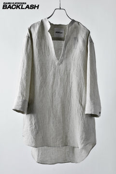 Load image into Gallery viewer, ISAMU KATAYAMA BACKLASH LINEN SKIPPER SHIRT (BEIGE)
